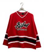 FUBUフブ）の古着「HOCKEY SHIRTS」｜レッド