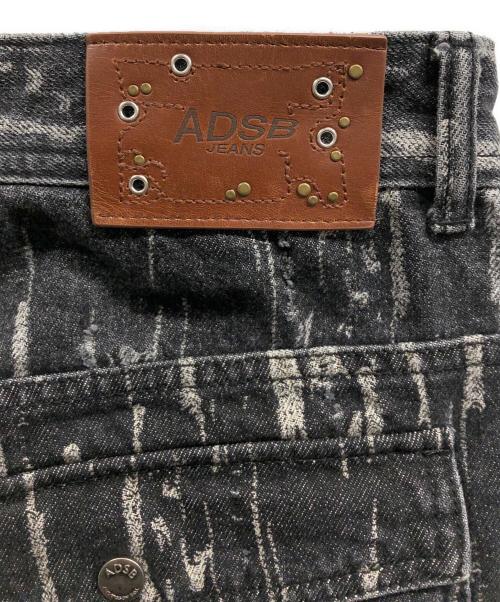 ADSB ANDERSSON BELL（アンダースンベル）ADSB ANDERSSON BELL (アンダースンベル) ストライプデニムパンツ ブラック サイズ:78.5cm (W31)の古着・服飾アイテム