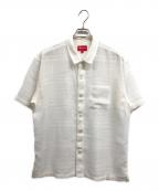 SUPREMEシュプリーム）の古着「mesh stripe s/s shirts」｜ホワイト