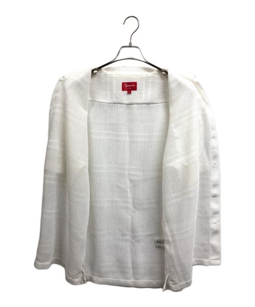 SUPREME（シュプリーム）Supreme (シュプリーム) mesh stripe s/s shirts ホワイト サイズ:Lの古着・服飾アイテム