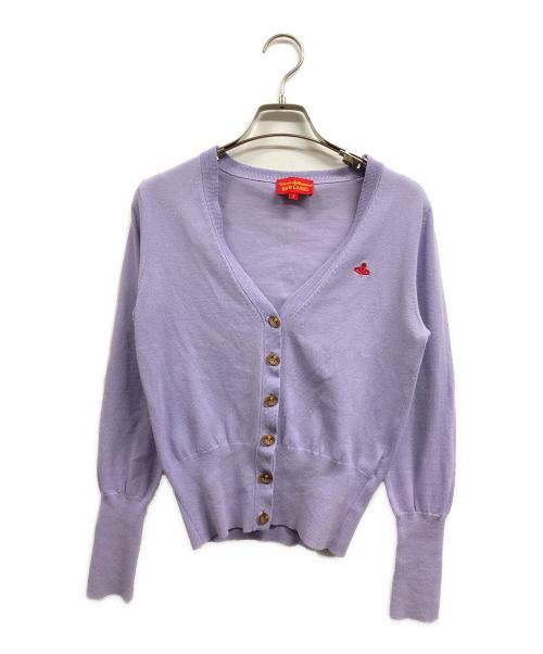 Vivienne Westwood RED LABEL（ヴィヴィアンウエストウッドレッドレーベル）Vivienne Westwood RED LABEL (ヴィヴィアンウエストウッドレッドレーベル) Vネックカーディガン パープル サイズ:2の古着・服飾アイテム