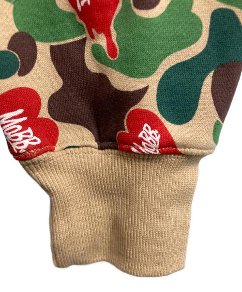 MOBB（モブ）MoBB (モブ) HEART DRIP CAMO FUR ZIP HOODIE/MoBBパーカー カーキ サイズ:L 未使用品の古着・服飾アイテム