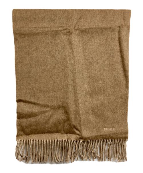 HERMES（エルメス）HERMES (エルメス) RECTO VERSO MUFFLER ブラウンの古着・服飾アイテム
