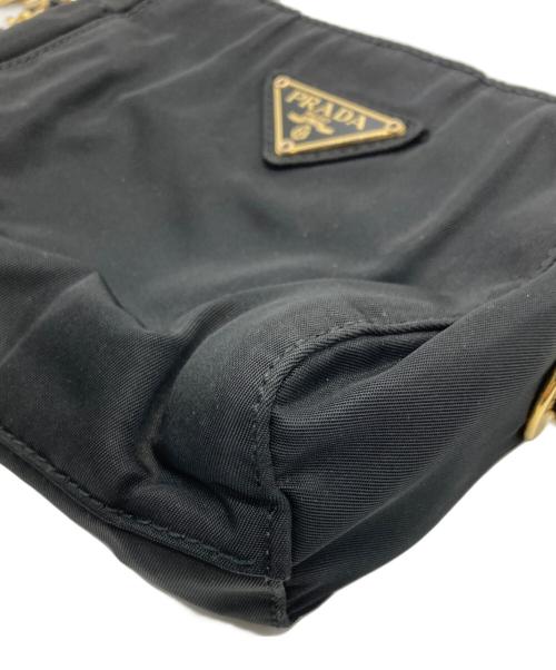 PRADA（プラダ）PRADA (プラダ) ナイロンショルダーバッグ ブラックの古着・服飾アイテム