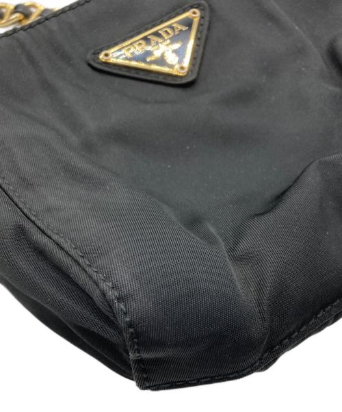 PRADA（プラダ）PRADA (プラダ) ナイロンショルダーバッグ ブラックの古着・服飾アイテム