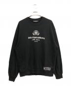 DOLCE & GABBANAドルチェ＆ガッバーナ）の古着「ロゴプリントジャージスウェットシャツ」｜ブラック