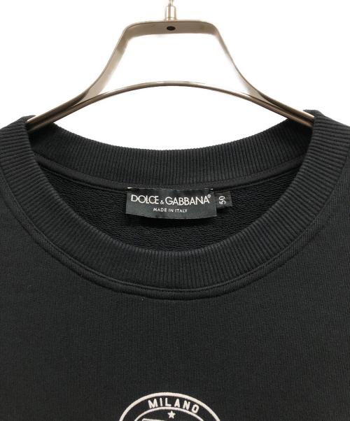 DOLCE & GABBANA（ドルチェ＆ガッバーナ）DOLCE & GABBANA (ドルチェ＆ガッバーナ) ロゴプリントジャージスウェットシャツ ブラック サイズ:50の古着・服飾アイテム