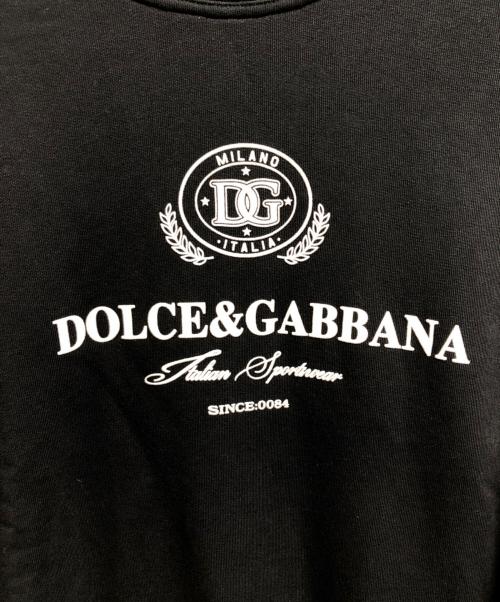 DOLCE & GABBANA（ドルチェ＆ガッバーナ）DOLCE & GABBANA (ドルチェ＆ガッバーナ) ロゴプリントジャージスウェットシャツ ブラック サイズ:50の古着・服飾アイテム