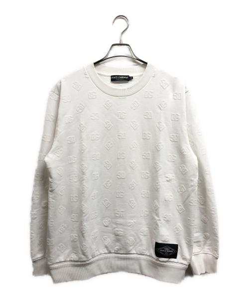 DOLCE & GABBANA（ドルチェ＆ガッバーナ）DOLCE & GABBANA (ドルチェ＆ガッバーナ) DGロゴスウェット ホワイト サイズ:52の古着・服飾アイテム