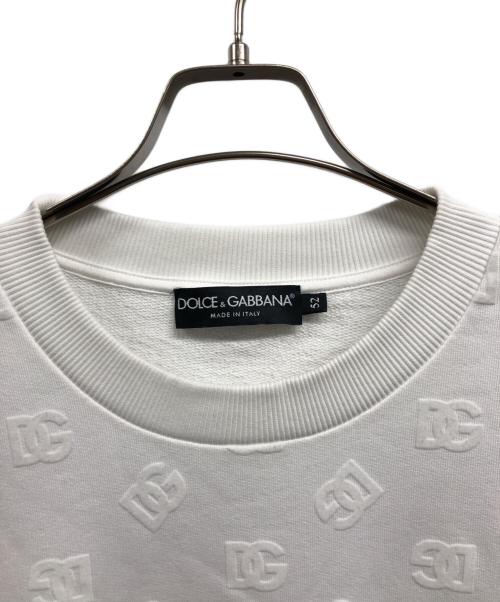 DOLCE & GABBANA（ドルチェ＆ガッバーナ）DOLCE & GABBANA (ドルチェ＆ガッバーナ) DGロゴスウェット ホワイト サイズ:52の古着・服飾アイテム