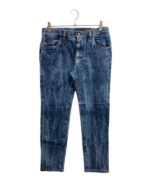 DOLCE & GABBANA（ドルチェ＆ガッバーナ）DOLCE & GABBANA (ドルチェ＆ガッバーナ) バッグプレートスキニーデニムパンツ インディゴ サイズ:48の古着・服飾アイテム