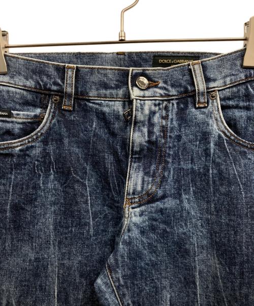 DOLCE & GABBANA（ドルチェ＆ガッバーナ）DOLCE & GABBANA (ドルチェ＆ガッバーナ) バッグプレートスキニーデニムパンツ インディゴ サイズ:48の古着・服飾アイテム