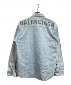 BALENCIAGAバレンシアガ）の古着「バックロゴプリント デニムシャツ」｜インディゴ
