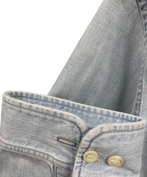 BALENCIAGA（バレンシアガ）BALENCIAGA (バレンシアガ) バックロゴプリント デニムシャツ インディゴ サイズ:38の古着・服飾アイテム