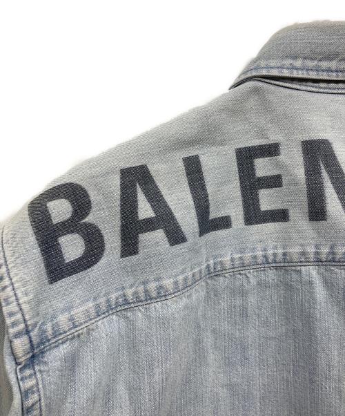 BALENCIAGA（バレンシアガ）BALENCIAGA (バレンシアガ) バックロゴプリント デニムシャツ インディゴ サイズ:38の古着・服飾アイテム