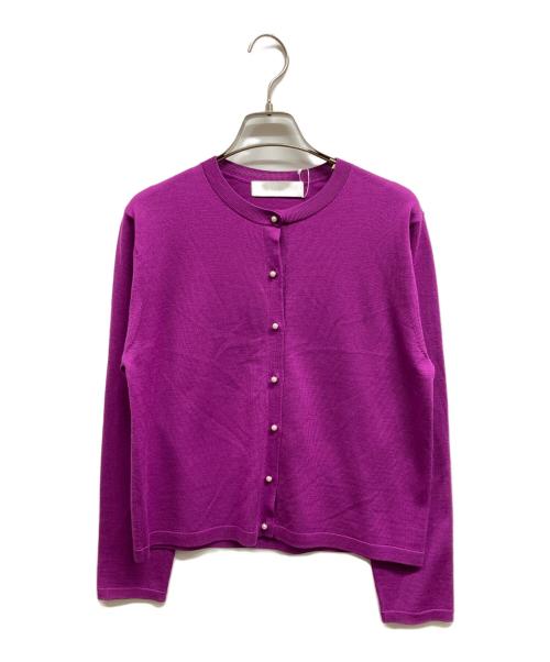 NOLLEY'S sophi（ノーリーズソフィー）NOLLEY'S sophi (ノーリーズソフィー) ウールカーディガン パープル サイズ:38 未使用品の古着・服飾アイテム