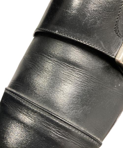 W.H（ダブルエイチ）W.H (ダブルエイチ) ダブルモンクストラップ ブラック サイズ:US 8の古着・服飾アイテム