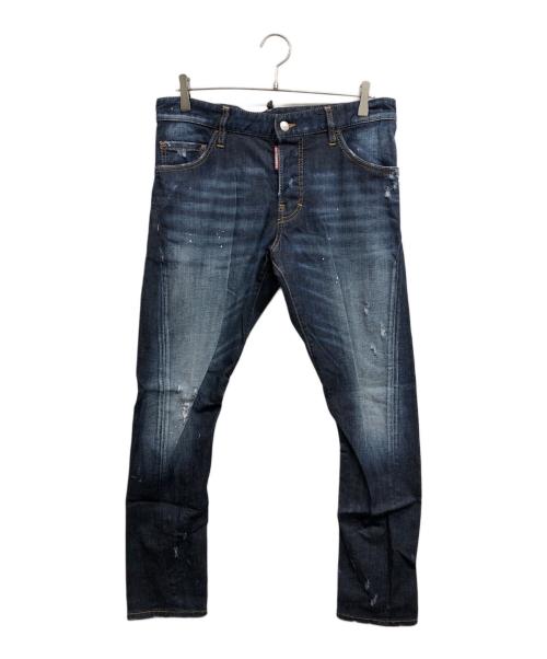 DSQUARED2（ディースクエアード）DSQUARED2 (ディースクエアード) スキニーデニムパンツ インディゴ サイズ:48の古着・服飾アイテム