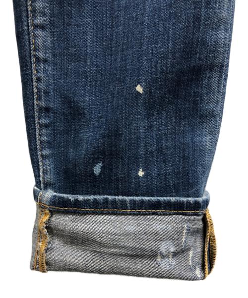 DSQUARED2（ディースクエアード）DSQUARED2 (ディースクエアード) ダメージスキニーデニムパンツ インディゴ サイズ:46の古着・服飾アイテム