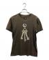 FENDI（フェンディ）の古着「ラガーフェルドビジューカリートロゴTシャツ」｜ブラウン