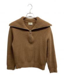 Acne studios（アクネ ストゥディオズ）の古着「Half-zip Sweater/ACNE STUDIOS」｜ブラウン