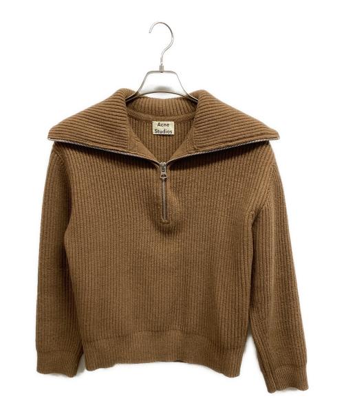 Acne studios（アクネ ストゥディオズ）ACNE STUDIOS (アクネ ストゥディオズ) Half-zip Sweater/ACNE STUDIOS ブラウン サイズ:xsの古着・服飾アイテム