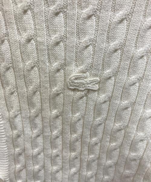 LACOSTE（ラコステ）LACOSTE (ラコステ) ニットカーディガン ホワイト サイズ:40の古着・服飾アイテム
