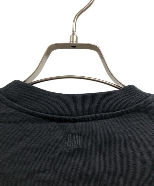 AMI PARIS（アミ パリス）AMI PARIS (アミ パリス) ブラック オーガニックコットン Ami de Coeur Tシャツ ブラック サイズ:Mの古着・服飾アイテム