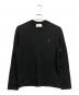 AMI PARIS（アミ パリス）の古着「ブラック オーガニックコットン Ami de Coeur Tシャツ」｜ブラック