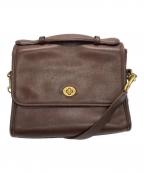 COACHコーチ）の古着「レザーショルダーバッグ」｜ブラウン