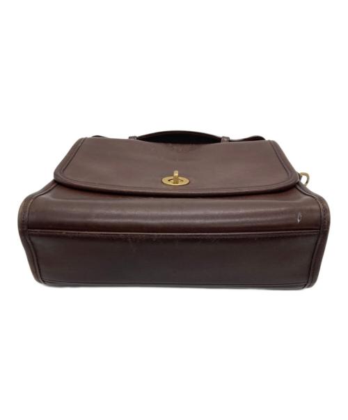 COACH（コーチ）COACH (コーチ) レザーショルダーバッグ ブラウンの古着・服飾アイテム