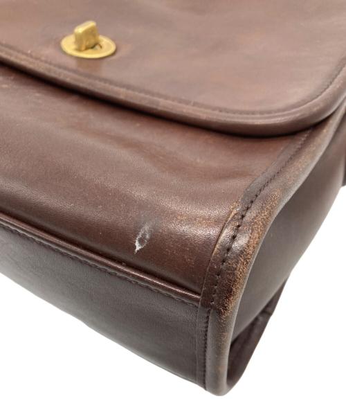 COACH（コーチ）COACH (コーチ) レザーショルダーバッグ ブラウンの古着・服飾アイテム