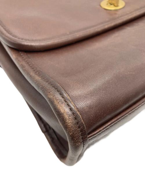 COACH（コーチ）COACH (コーチ) レザーショルダーバッグ ブラウンの古着・服飾アイテム