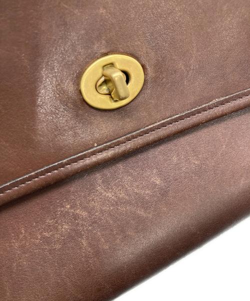 COACH（コーチ）COACH (コーチ) レザーショルダーバッグ ブラウンの古着・服飾アイテム