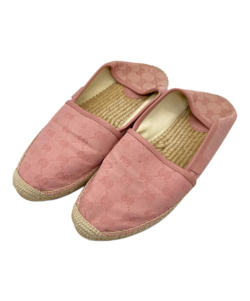 GUCCI（グッチ）GUCCI (グッチ) エスパドリーユ ピンク サイズ:39 1/2の古着・服飾アイテム