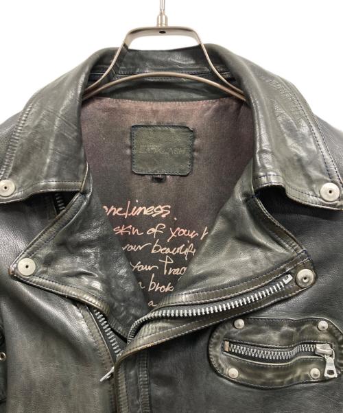 ISAMU KATAYAMA BACKLASH（イサムカタヤマ・バックラッシュ）ISAMU KATAYAMA BACKLASH (イサムカタヤマ・バックラッシュ) ダブルライダースレザージャケット ブラック サイズ:XSの古着・服飾アイテム