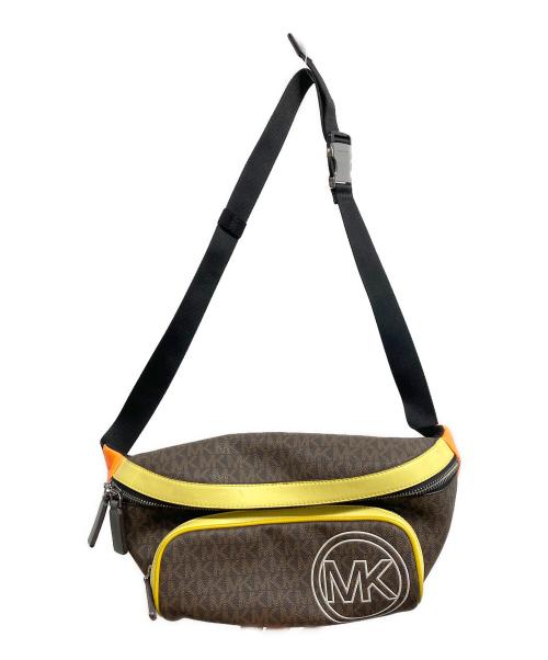 MICHAEL KORS（マイケル・コース）MICHAEL KORS (マイケル・コース) ウエストバッグ ブラウン×イエローの古着・服飾アイテム