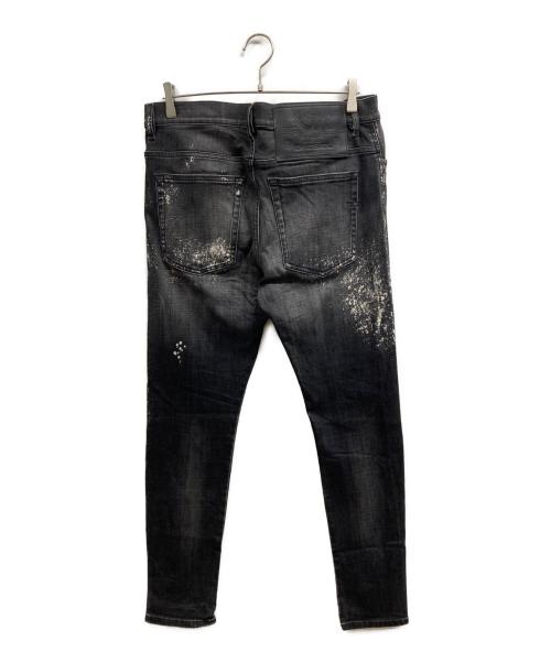 DIESEL（ディーゼル）DIESEL (ディーゼル) ブリーチ加工デニムパンツ ブラック サイズ:33の古着・服飾アイテム