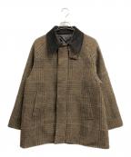 TOMORROW LANDトゥモローランド）の古着「ウールレーヨンブークレ フィールドコート」｜ブラウン