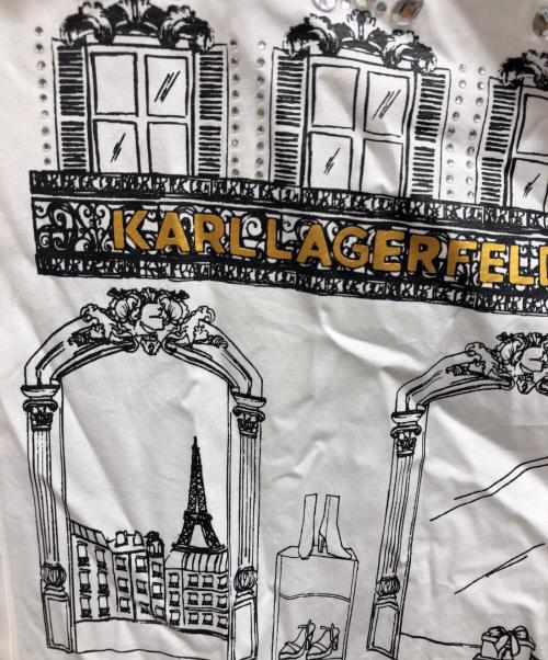 Karl Lagerfeld（カール ラガーフェルド）Karl Lagerfeld (カール ラガーフェルド) 長袖シャツ ホワイト サイズ:Lの古着・服飾アイテム