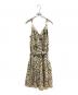 KARL LAGERFELD（カール ラガーフェルド）の古着「SLEEVELESS RUFFLE PRINTED DRES/KARL LAGERFELDワンピース」｜イエロー