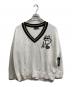 KARL LAGERFELD（カール ラガーフェルド）の古着「VARSITY SWEATER WITH PATCHES/KARL LAGERFELDニット」｜ホワイト