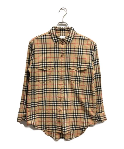 BURBERRY LONDON（バーバリーロンドン）BURBERRY LONDON (バーバリーロンドン) ノヴァチェックシャツ ブラウン サイズ:UK4の古着・服飾アイテム