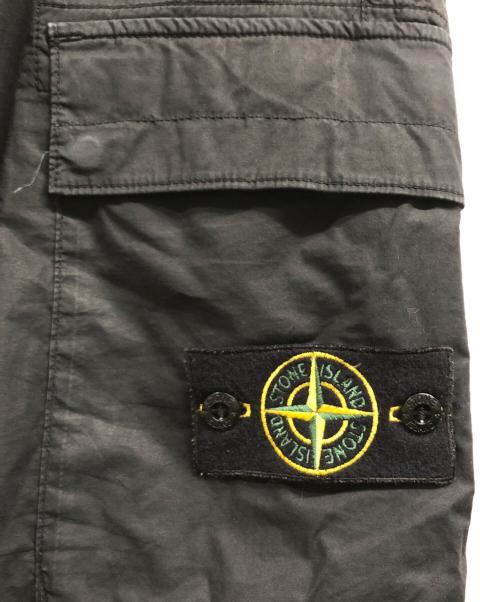 STONE ISLAND（ストーンアイランド）STONE ISLAND (ストーンアイランド) ガーメントダイ ストレッチ テーパード カーゴパンツ ブラック サイズ:38の古着・服飾アイテム