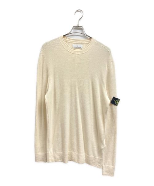 STONE ISLAND（ストーンアイランド）STONE ISLAND (ストーンアイランド) クルーネックニット アイボリー サイズ:XLの古着・服飾アイテム
