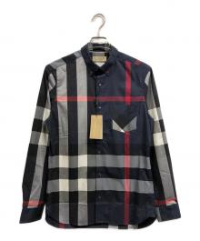 BURBERRY（バーバリー）の古着「メガチェックシャツ」｜ネイビー