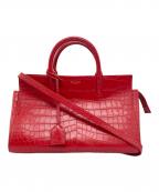 Saint Laurent Parisサンローランパリ）の古着「クロコダイルレザー2wayバック」｜レッド