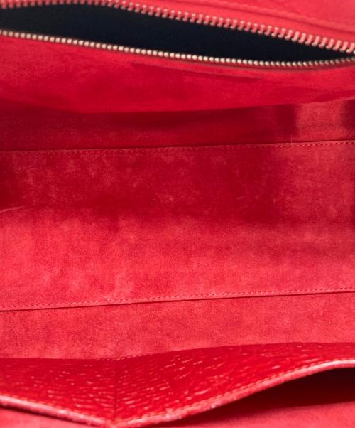 Saint Laurent Paris（サンローランパリ）Saint Laurent Paris (サンローランパリ) クロコダイルレザー2wayバック レッドの古着・服飾アイテム