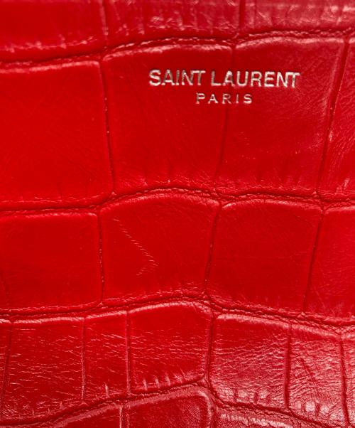 Saint Laurent Paris（サンローランパリ）Saint Laurent Paris (サンローランパリ) クロコダイルレザー2wayバック レッドの古着・服飾アイテム