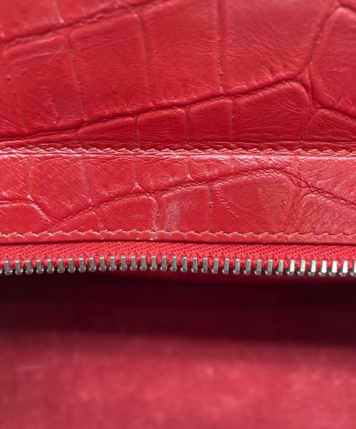 Saint Laurent Paris（サンローランパリ）Saint Laurent Paris (サンローランパリ) クロコダイルレザー2wayバック レッドの古着・服飾アイテム
